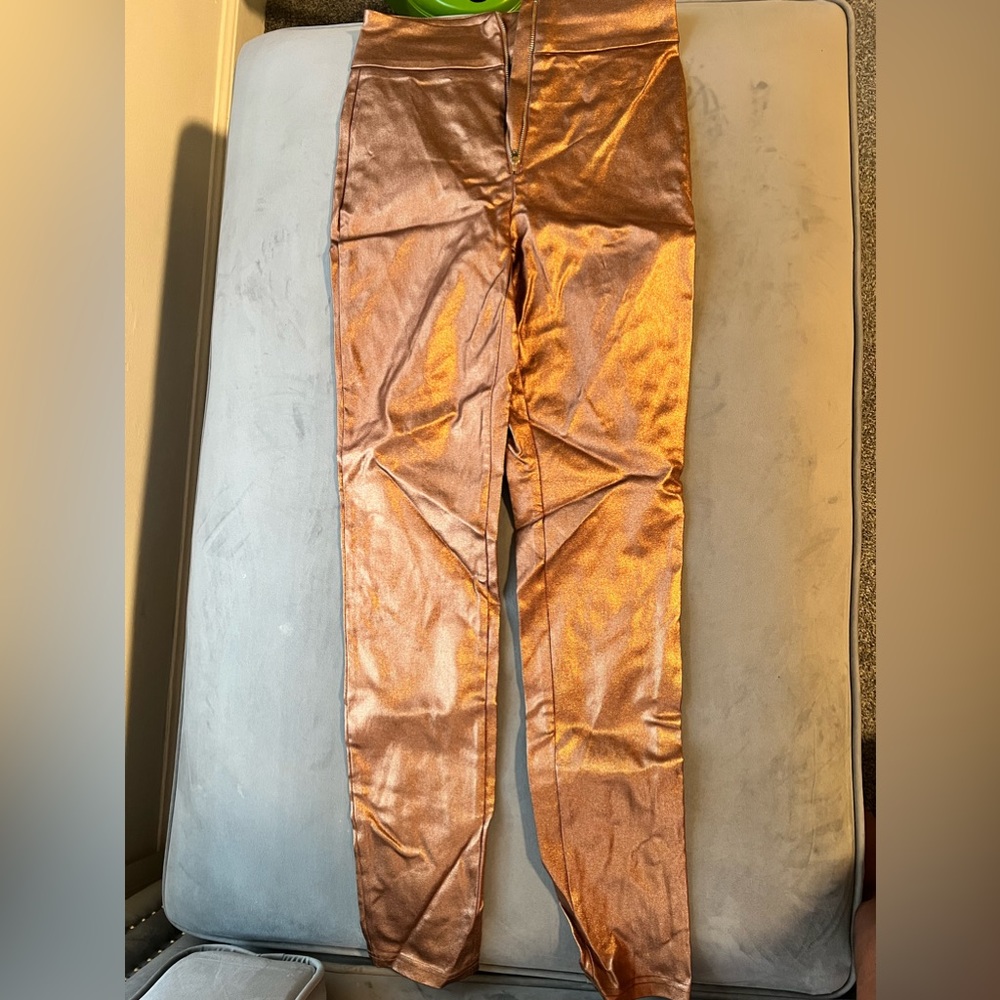 Bronze Zip up Leggings
